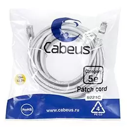 Патч-корд F/UTP Cabeus PC-FTP-RJ45-Cat.5e-10m