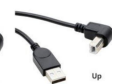 Кабель USB 2.0 на USB-B угол вверх 0,3 м