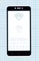 Защитное стекло "Полное покрытие" для телефона Xiaomi Redmi Go, черное
