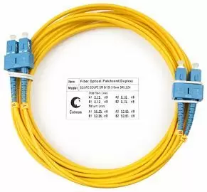 Шнур оптический duplex Cabeus FOP(d)-9-SC-SC-5m