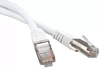 Патч-корд RJ45 - RJ45, 4 пары, FTP, категория 5е, 7 м, белый, LANMASTER, LAN-S45-45-7.0-WH