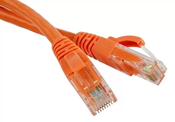 Патч-корд RJ45 - RJ45, 4 пары, UTP, категория 5е, 5 м, оранжевый, LSZH, LANMASTER, LAN-PC45/U5E-5.0-OR