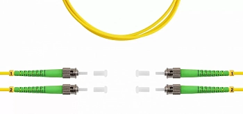 Патч-корд оптический TopLan, дуплексный, ST/APC-ST/APC, 657A1, 1 м, LSZH