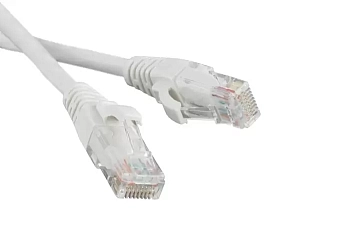 Патч-корд RJ45 - RJ45, 4 пары, UTP, категория 5е, 2 м, белый, LSZH, LANMASTER, LAN-PC45/U5E-2.0-WH