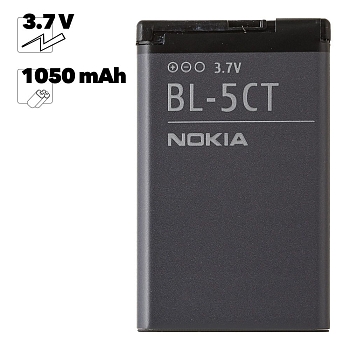 Аккумулятор (батарея) BL-5CT для телефона Nokia 3720c, 5220xm, 6303c, 6730c, C3-01, C5-00, C6-01