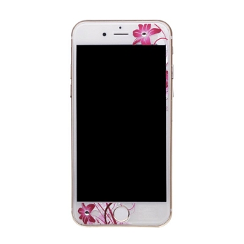 Защитное стекло с рисунком для Apple iPhone 6, 6s "Лилии красные" Tempered Glass 0.33 мм (две стороны)