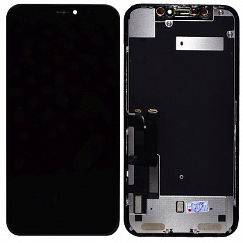 Дисплей для iPhone XR + тачскрин черный с рамкой (DEMO)
