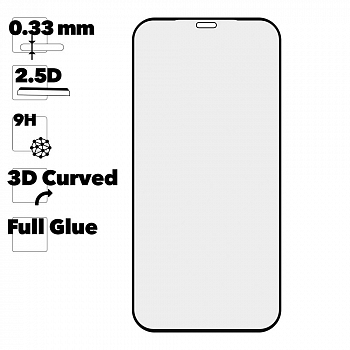 Защитное стекло IT`S ME для телефона iPhone 12 Pro Max OG Full Glue (черное)
