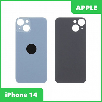 Задняя крышка для iPhone 14 с логотипом (синий)