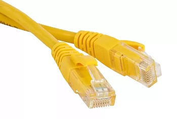 Патч-корд RJ45 - RJ45, 4 пары, UTP, категория 5е, 2 м, желтый, LSZH, LANMASTER, LAN-PC45/U5E-2.0-YL