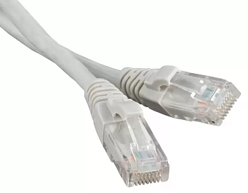 Патч-корд RJ45 - RJ45, 4 пары, UTP, категория 5е, 5 м, серый, LSZH, LANMASTER, LAN-PC45/U5E-5.0-GY