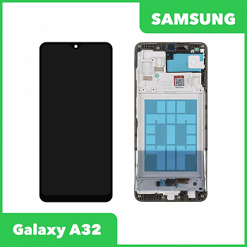 LCD дисплей для Samsung Galaxy A32 SM-A325 в сборе с тачскрином в рамке FLYCDI (черный)