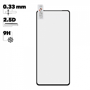 Защитное стекло "LP" для телефона Xiaomi Mi 11T Thin Frame Full Glue с рамкой 0.33 мм, 2.5D, 9H, черное