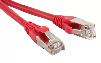 Патч-корд RJ45 - RJ45, 4 пары, FTP, категория 6, 3 м, красный, LSZH, LANMASTER, LAN-PC45/S6-3.0-RD