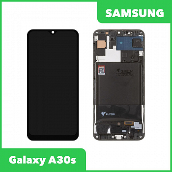 LCD дисплей для Samsung Galaxy A30s SM-A307 в сборе с тачскрином в рамке FLYCDI GSY (черный)