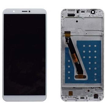 Дисплей Huawei P Smart, Enjoy 7S (FIG-LX1) в рамке (белый) ориг 100%