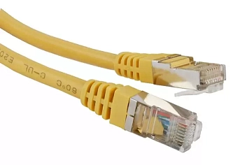 Патч-корд RJ45 - RJ45, 4 пары, FTP, категория 5е, 1 м, желтый LSZH, LANMASTER, LAN-PC45/S5E-1.0-YL