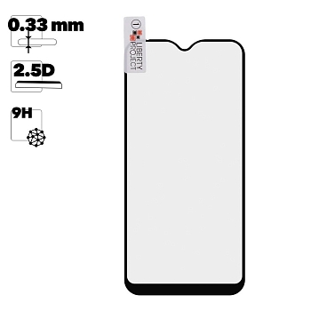 Защитное стекло "LP" для телефона Samsung Galaxy M01 (M015F) Thin Frame Full Glue с рамкой 0, 33 мм 2, 5D 9H, черное