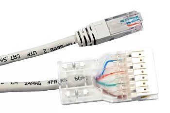 Патч-корд 110 тип - RJ45, 4 пары, UTP, 1 м, LANMASTER, LAN-45-P4-1m