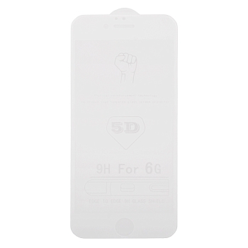 Стекло защитное IS для телефона iPhone 6 4,7 5D (белое)