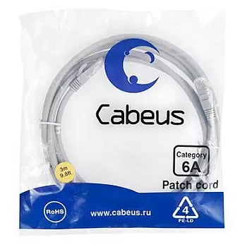 Патч-корд U/UTP Cabeus PC-UTP-RJ45-Cat.6a-3m-LSZH