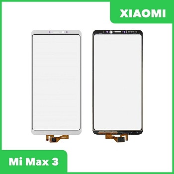 Сенсорное стекло (тачскрин) для Xiaomi Mi Max 3, белый