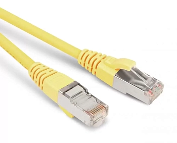 Патч-корд RJ45 - RJ45, 4 пары, FTP, категория 6, 1 м, желтый, LSZH, LANMASTER, LAN-PC45/S6-1.0-YL