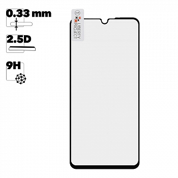 Защитное стекло "LP" для Huawei Honor 20S Thin Frame Full Glue с рамкой 0,33 мм 2,5D 9H (черное)