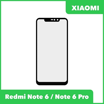 Стекло + OCA пленка для переклейки Xiaomi Redmi Note 6 Pro, черный