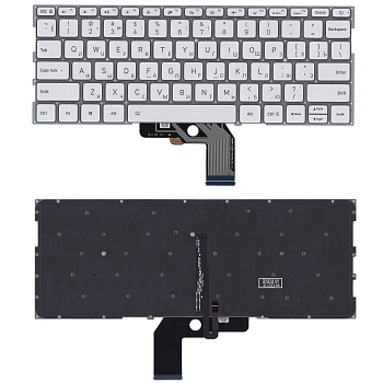 Клавиатура для ноутбука Xiaomi Air 13.3 серебряная, с подсветкой