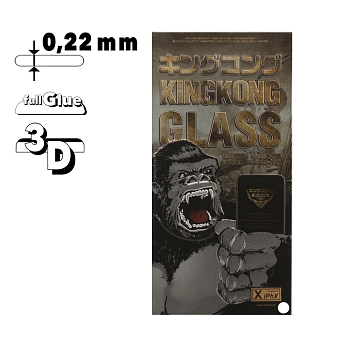 Защитное стекло для телефона Apple iPhone X WK Kingkong Series 3D Full Cover Curved Edge Tempered Glass, белое