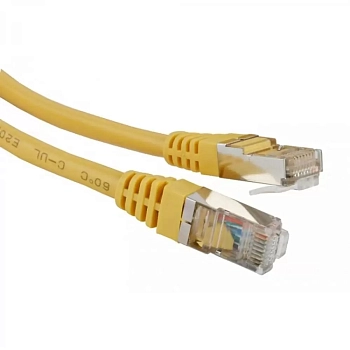 Патч-корд RJ45 - RJ45, 4 пары, FTP, категория 6A, 0.5 м, желтый, LSZH, LANMASTER, LAN-PC45/S6A-0.5-YL