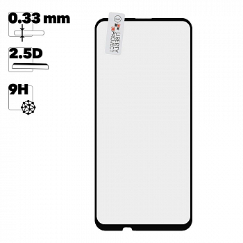 Защитное стекло "LP" для Huawei P Smart Z Thin Frame Full Glue с рамкой 0,33 мм 2,5D 9H (черное)