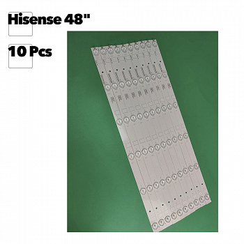 Светодиодная подсветка для телевизоров 48" Hisense HE48UGEJR34E45205647, RSAG7.820.6 (комплект 10 шт)