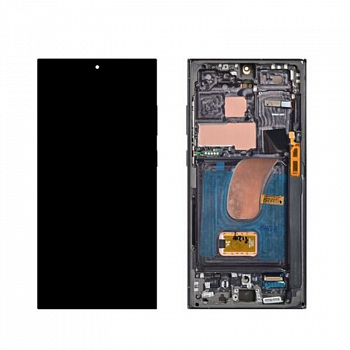 Дисплей Samsung S918B (S23 Ultra) ориг LCD в рамке (черный)