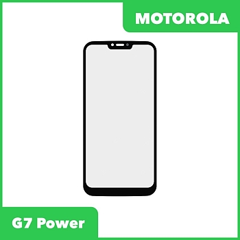 Стекло + OCA пленка для переклейки Motorola G7 Power, черный