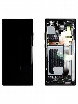 Дисплей для Samsung N985F Galaxy Note 20 Ultra в рамке + тачскрин (черный) 100%