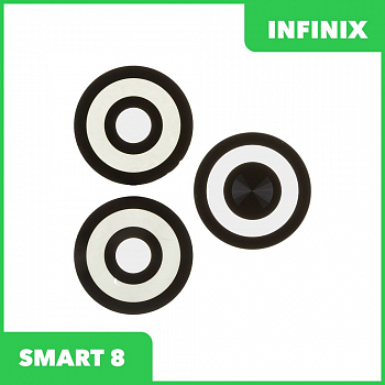 Стекло задней камеры для Infinix SMART 8 (черный)
