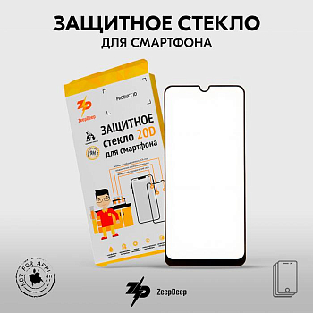 Защитное стекло 20D для телефона Samsung Galaxy A20 (A205F), A30 2019 (A305F), A30s (A307F), A50 2019 (A505F), A50s (A507F), M30s (M307F), черное (black) Full Glue ZeepDeep 20D