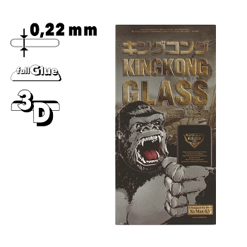 Защитное стекло для телефона Apple iPhone XS Max WK Kingkong Series 3D Full Cover Curved Edge Glass, черное