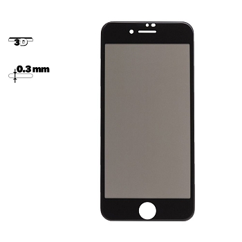 Защитное стекло Hoco ShutterProof Edges Full Screen Anti-Spy для телефона Apple iPhone 7, 8 (A6) рамка, черное