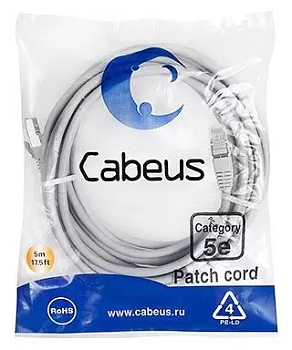 Патч-корд F/UTP Cabeus PC-FTP-RJ45-Cat.5e-5m