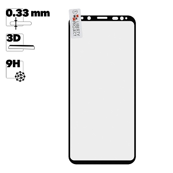 Защитное стекло LP для телефона Samsung Galaxy S8 Plus 3D Full Glue Glass с рамкой 0, 33 мм, 9H, черное