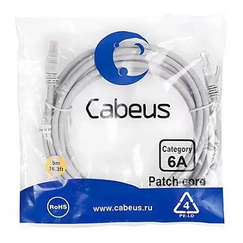 Патч-корд U/UTP Cabeus PC-UTP-RJ45-Cat.6a-5m-LSZH