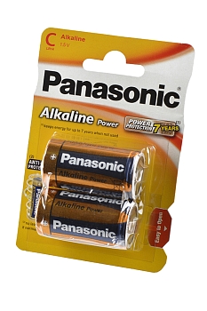 Батарейка (элемент питания) Panasonic Alkaline Power LR14APB/2BP LR14 BL2, 1 штука