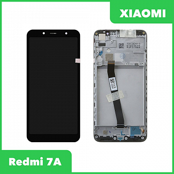 LCD дисплей для Xiaomi Redmi 7A в сборе с тачскрином, 100% оригинал (черный)