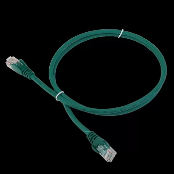 Патч-корд RJ45 - RJ45, 4 пары, UTP, категория 6, 3 м, зеленый, LSZH, LANMASTER, LAN-PC45/U6-3.0-GN