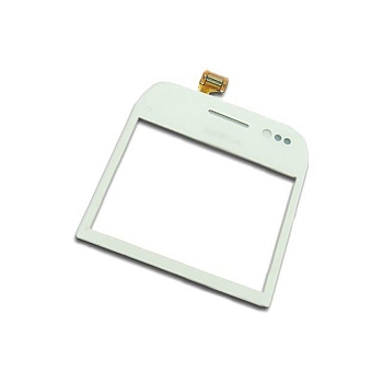Сенсорное стекло (тачскрин) для Nokia E6-00 White в сборе (оригинал, 0089H41)