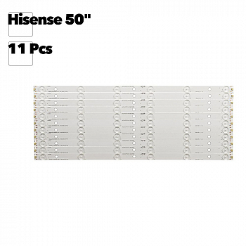 Светодиодная подсветка для телевизоров 50" Hisense 50 HD500DU-B01-11х6 (комплект 11 шт)