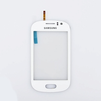 Сенсорное стекло (тачскрин) для Samsung Galaxy Fame GT-S6810, S6810P 1-я категория, белый